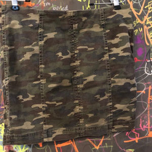 Free People Camo Mini Skirt Sz 6